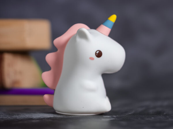 Cute Unicorn Night Light for Kids Room Décor, Rechargeable, 7 Color Changing Night Lamp - Image 2