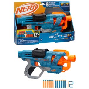 Nerf Elite Commander Blaster Gun with 12 Bullets