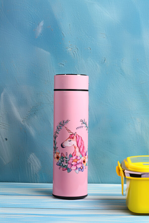Stainless Steel Water Bottle 1 Ltr For School, Gym, Office Bottles 1 Litre for Boys, Girls, Men, Women, Kids, Fridge, Baby pink Colour, Set of 1