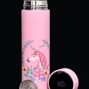 Smart Led Temperature Flask Water Bottle Leak-Proof, Stainless Steel - 500ml